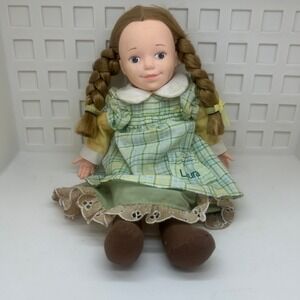 Vintage Knickerbocker Little House on the Prairie Laura Ingalls Doll Plaid Dress